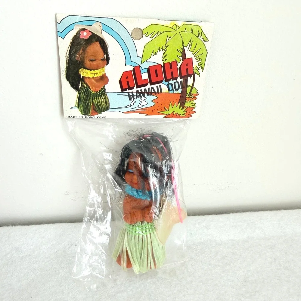 Aloha Hawaii Hula Girl Doll Set Vintage 3.5
